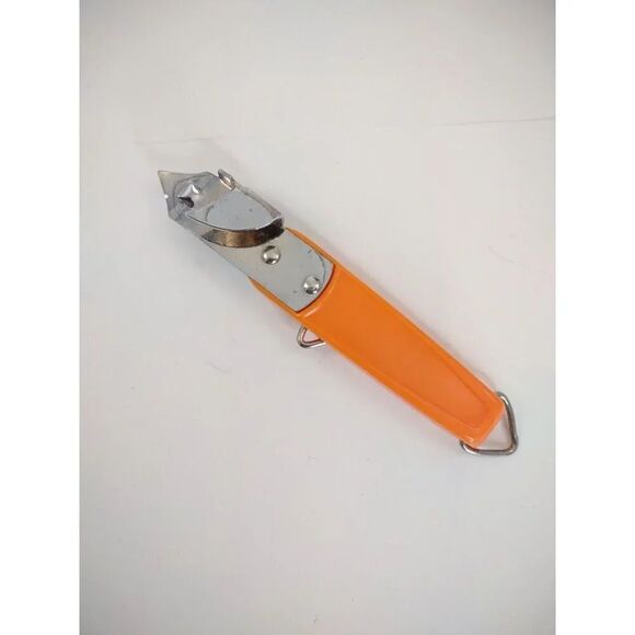 Vintage Ekco Bottle Opener Retractable Corkscrew Wine Opener- Orange Made in USA - Picture 12 of 12